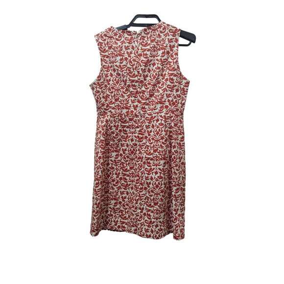 Banana Republic Petite Dress Size 4P orange White Floral Sleeveless - Picture 4 of 9